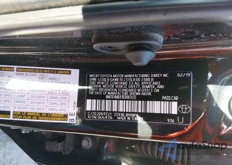 2019 Toyota C-Hr Xle z USA, uszkodzony, nr VIN NMTKHMBX1KR087635